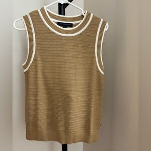 Tommy Hilfiger Tan Sleeveless Knit Top